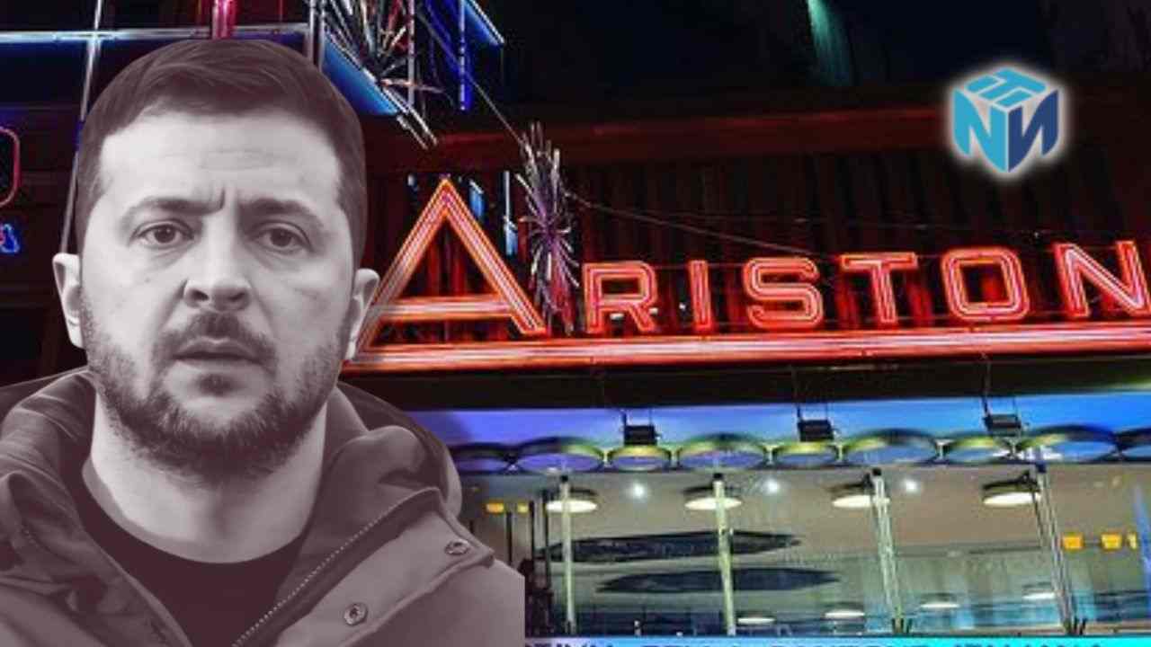 ariston zelensky sanremo proteste